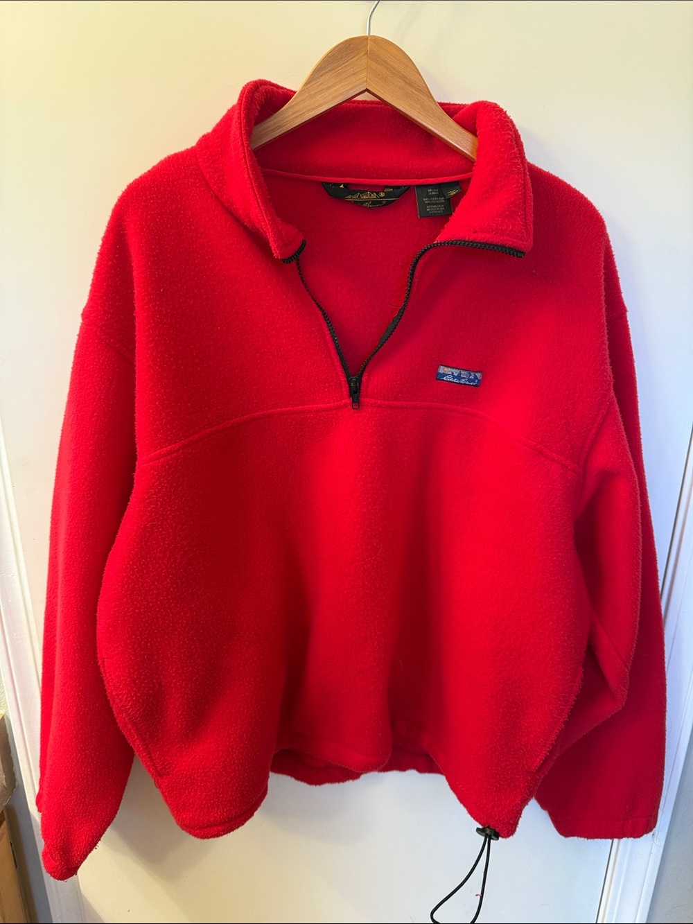 Eddie Bauer Vintage Fleece 1/4 Zip with Pockets Oversized